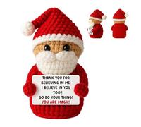 Genérico Muñeco De Ganchillo Navideño - Decoración De Papá Noel Hecha A Mano con Tarjeta | Lindo Navideño De Invierno para El Hogar, El Árbol, Estante Y La Mesa Familiares, Ami