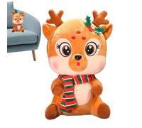 Genérico Muñeco de nieve de peluche de Navidad | Compañero calmante y abrazo - Animal de peluche de alce de Navidad | para niños niñas y adultos sofá cama sofá cama chimenea estante