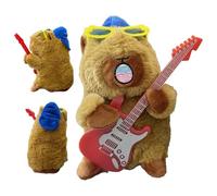 Genérico Muñeco de Peluche Carpincho - Juguete de Peluche eléctrico Suave y Relleno eléctrico Que Canta | Grabación De Baile Almohada Juguete Guitarra, Aprendiendo A Hablar, Chico Lindo