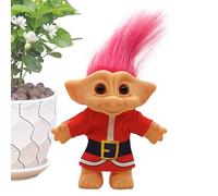 Genérico Muñecos Troll Pequeños - Figuras De Acción Navideñas | Adorno Retro para Escritorio, Figuritas Coleccionables, Decoración Divertida para Adultos Y Niños
