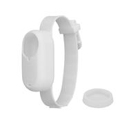 Genérico Muñequera de Silicona para Insta360 GO 3/3S, Funda Protectora de Silicona con Tapa de Objetivo el Accesorio de cámara de acción para Insta360 GO 3/3S (Blanco)