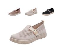 Genérico Munich Orthopedic Sandals,Woven Orthopedic Breathable Walking Sneaker,Soft Sole Mesh Comfort Orthopedic Sneakers (Khaki, Adulto, Mujer, 40.5, Números, Sistema tallas calzado EU, mediano)
