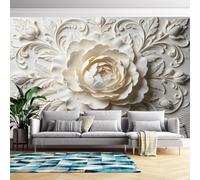 Genérico Mural De Pared 3D Con Diseño De Flores De Peonía, Papel Tapiz De Lujo Con Relieve, Removible, Autoadhesivo, 200 Cm (Alto) X 300 Cm (Ancho), Ideal Para Sala De Estar Y Dormitorio. Soluble