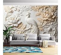 Genérico Mural De Pared 3D Con Relieve De Pavo Real Y Damasco, Papel Pintado De Lujo Removible Autoadhesivo De 180 Cm (Alto) X 280 Cm (Ancho), Ideal Para Dormitorios De Niñas Y Habitaciones Infant