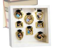 Genérico Museum Photo Frame - Tiny Museum Frames, Miniature Silhouette Crafts Case | Gold DIY Tiny Picture Frame Set For Christmas Graduation Wedding Couple Family Girlfriend