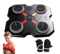 Genérico Music Boxing Trainer, Electronic Punching Target Wall Mount, Home Workout Pad with Lights and Gloves, Fitness Punch Training Equipment for Gym, Studio, Apartment, Indoor Exercise