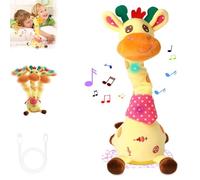 Genérico Musical Giraffe Toy, Dancing Talking Giraffe Toys, Sings, Dances & Repeats What You Say, Interactive Mimicking Toy with Recording, Shining LED Lights and Energetic Twisting Dance (1pcs)