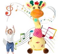 Genérico Musical Giraffe Toy - Sings, Dances & Repeats What You Say, Dancing Talking Giraffe Toy Light up Energetic Twisting Dance, Adjustable Volume Function, Voice Imitation & Recording (Charge)