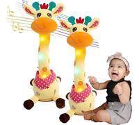 Genérico Musical Giraffe Toy - Sings, Dancing Talking Giraffe Toy, Light up Energetic Twisting Dance, Shining LED Lights, Interactive Voice Imitation (Telecontrol*2)