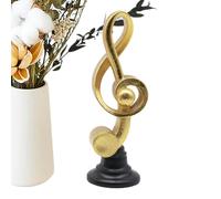 Genérico Musical Note Statue, Desktop Resin Figurine Decor, 8.93 Inches Modern Abstract Music Note Sculpture with, Elegant Home Accent for Bookshelf, TV Cabinet, Living Room, Study and Bedroom
