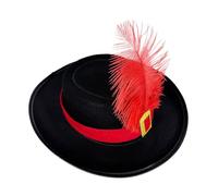 Genérico Musketeer Hat - Classic Costume Accessory for Parties | Felt Material with Decorative, Adjustable Headwear for Cosplay, Theater Performances, Halloween and Themed Events 12.2x10.63x3.15 in