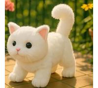 Genérico My Realistic Cat Toys, Cat Toy for Kids, Electric Cat Animal Relleno - Lindos Animales de Gato de Lujo-so Suave, 2025 Nuevo Robot Cat, Robot Kitty Que actúa como una verdadera Mascotas