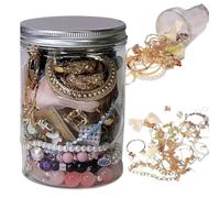 Genérico Mystery Box for Women, Fashion Mysterious Jewelry Jar Set from 10 to 60, Including Necklace, Earrings, Ring and Birthday Gift for Her (Plata, 30 unidades)