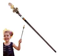 Genérico Mystic Crystal Wand - Handmade Witch Stick for | Natural Gemstone with Artistic Handle, Costume Prop Tool, Princess Dance Accessory, Party Decor for Halloween Christmas Events