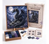 Genérico Mythic Dragon Realms 3D Fabric Poke Art Kit,DIY Craft 3D Fabric Poke Art Kit with Layered Texture and Embroidery Effect,Beginner-Friendly Craft for Projects, Fantasy Home Decor Gift