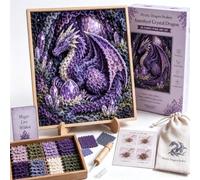 Genérico Mythic Dragon Realms 3D Fabric Poke Art Kit,DIY Craft 3D Fabric Poke Art Kit with Layered Texture and Embroidery Effect,Beginner-Friendly Craft for Projects, Fantasy Home Decor Gift