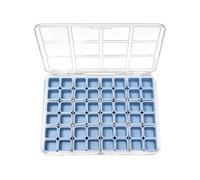 Genérico Nail Supply Storage Container - Compact various Slot Divider Case, Small Charm Accessory Holder | Lightweight Clear polymer storage chest, School Dorm Room Desk Countertop Organization Box