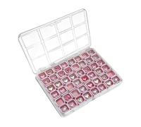 Genérico Nail Supply Storage Container - Compact various Slot Divider Case, Small Charm Accessory Holder | Lightweight Clear polymer storage chest, School Dorm Room Desk Countertop Organization Box