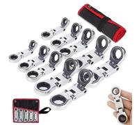 Genérico Nano Ratchet, Dual-Drive Nano Flex-Head Pocket Ratchet, for Mechanical Repair, Mini Adjustable 3/4“ Inch Retractable, Plumbing Repair, Narrow Space (2Pcs)