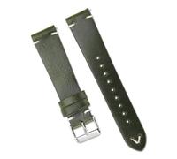 Genérico NASUNJIA Correa De Reloj Vintage De Cuero Encerado Con Aceite, De 18 Mm, 19 Mm, 20 Mm Y 22 Mm, De Liberación Rápida, Marrón, Negro Y Verde.(Green,20mm)