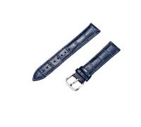 Genérico NASUNJIA Correas De Reloj Finas De Cuero Genuino De 14 Mm, 16 Mm, 18 Mm, 20 Mm Y 22 Mm, Piezas De Reloj, Correa De Cinturón, Azul, Verde, Morado Y Blanco.(Dark blue,18mm)