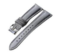 Genérico NASUNJIA Diadema De Tela Oxford Hecha A Mano Con Correa De Piel De Vaca, Cadena De Reloj For Hombre De Estilo Retro De Liberación Rápida De 18, 19, 20 Y 22 Mm.(A Silver Buckle,18mm)