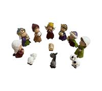 Genérico Nativity Figurines - Christmas Ornament Set | Sacred Birth of Jesus Sculpture Decoration For Desk, Nightstand, Bookshelf, Window Sill, Fireplace Mantle, Living Room, Church, Or Group Display