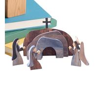 Genérico Nativity Scene Decor | Wooden Classic Religious - Jesus Birth Desktop Statue,for Church School Dining Table Mantel Porch Christians Children Adults Mother