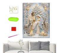 Genérico Nativity Scene Pearl Art Kit, Birth of Jesus Pearl Art Painting
