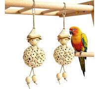 Genérico Natural Bird Chew Toys - Parakeet Beak Grinding Stone Toy Set, Crafted from 100% Organic Sun Dried Applewood Branches, Trims Small Hooks Safely Without Dangerous Splintering Hazards, Pr
