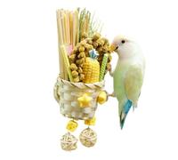 Genérico Natural Bird Toys - Natural Chewing Shredding Interactive Games, Small Bird Shredding Toys | For Outdoor Indoor Patio Hammock Window Courtyard Balconies Garden Yard