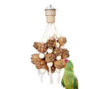 Genérico Natural Chew, Parakeet Beak Grinding Set, Wooden Bird Enrichment with Safe Fiber Texture, Durable Hanging Bird Cage Design, Colorful Aviary Style Accessory, Parrot Cage Activity Use