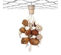 Genérico Natural Chew, Parakeet Beak Grinding Set, Wooden Bird Enrichment with Safe Fiber Texture, Durable Hanging Bird Cage Design, Colorful Aviary Style Accessory, Parrot Cage Activity Use