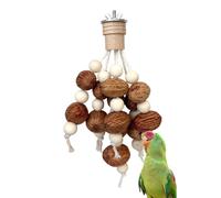 Genérico Natural Chew, Parakeet Beak Grinding Set, Wooden Bird Enrichment with Safe Fiber Texture, Durable Hanging Bird Cage Design, Colorful Aviary Style Accessory, Parrot Cage Activity Use