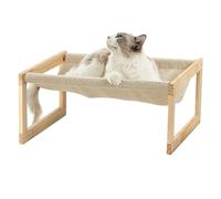 Genérico Natural Comfort Elevated Dog Bed, 52 x 42 x 24,5 cm Detachable Sleeping Furniture with Wooden Build, Outdoor Pet Bed, Home Accessory with Rustic Style, Raised Cot for Patio and Balcony