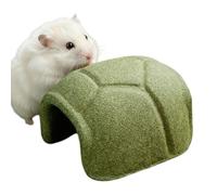 Genérico Natural Hamster Chew Toy, Turtle Shell Hideaway House, 4x4 Inches Small Animal Shelter with Chewing, Wooden Pet Habitat, Play House with Turtle Design, Hamster Toy for Cage Bore