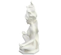 Genérico Nature Goddess Yoga Statue - Women Meditation Figurine Decor | Zen Spirit Yoga Pose Sculpture For Home, Studio & Meditation Room, Shelf Ornament For Indoor & Outdoor Garden, 15cm Height