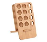 Genérico Nature Oil Wooden Organizer, 12-Slot Tabletop Diffuser Holder, 1.69x1.69x6.14 Inches Compact Cosmetic Storage Rack for Necessity Oils, Makeup, Nail Polish, Vanity, Desk, SPA, Salon Use