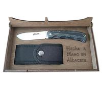 Genérico Navaja Deportiva Albacete Tucan J&V mango de Mikarta negra con tu nombre grabado al laser,