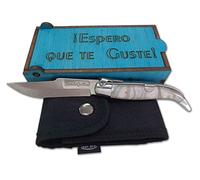 Genérico Navaja Teja Albacete 8,5 cm. Mango Nacar Blanco Tiendaquttin Nacar