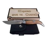 Genérico Navaja Teja Albacete Madera Natural Olivo 8,5 cm. Tiendaquttin Olivo