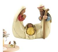 Genérico Navidad Moderno, Juego Figuras Belén Resina, Nacimiento Belen, Figuras Navidad,Exquisita Estatuilla Religiosa para La Decoración del Hogar Cristiano