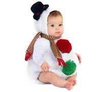 Genérico Navidad recién Nacido Disfraz Muñeco de Nieve Bebe Modelo Navidad muñecos de Nieve bebé niña niño Set Bufanda bebé Polar niña y jumpui