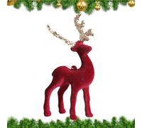 Genérico Navideño de Reno con Efecto Nieve,s Ciervos Casa | Estatuas Navidad Reno para Repisa Árbol Escritorio Estante Cocina Centro Mesa Decoración Hogar Festivo