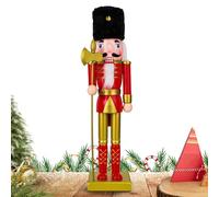 Genérico Navideños Cascanueces | Juguete De Soldado Cascanueces De Madera,Decoración Coleccionable para Estantes, Encimeras, Mesas y Chimenea