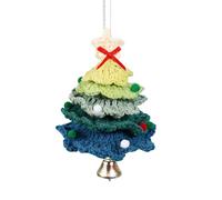 Genérico Navideños De Árbol De Navidad De Ganchillo - Colgante de Árbol de Navidad con Campana de Ganchillo | Centro de Mesa para Alféizar, Dormitorio, Salón, Estantería y Escritorio del Hogar