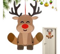 Genérico navideños de Fieltro,Decoración navideña de Fieltro | Decoración de de Fiesta de y muñeco de Nieve de Papá Noel | de figuritas para Puertas y Ventanas para decoración del hogar