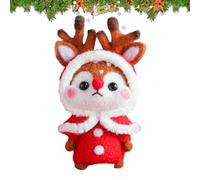Generico navideños de fieltro DIY - Juego artesanal de animales, alces conejito, kit de materiales decorativos hechos a mano con | Divertido proyecto de vacaciones para niños y adultos