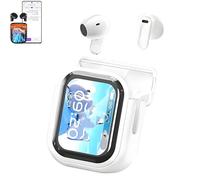 Genérico NE20 AI Translation Earbuds Real Time, NE20 Earbuds, Bluetooth 5.4 Earphones LED Display, 140 Language Translator Earphone, IPX6 Waterproof for Travel Business (White)
