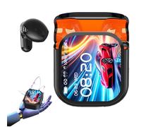 Genérico Ne20 Earbuds, 2025 New Ne20 In-Ear Headphones, 2.01-Inch High-Refresh Color Display Ai Smart Bluetooth Headphones, Intelligent Noise Cancellation, 140 Language Translation (Black)